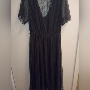 Zara Sheer Black Maxi Dress